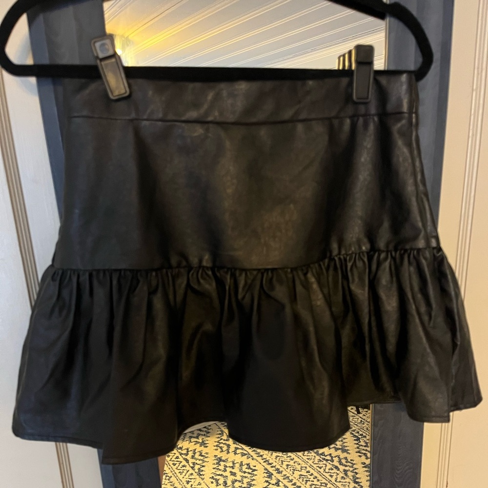 Black leather Boutique Skort